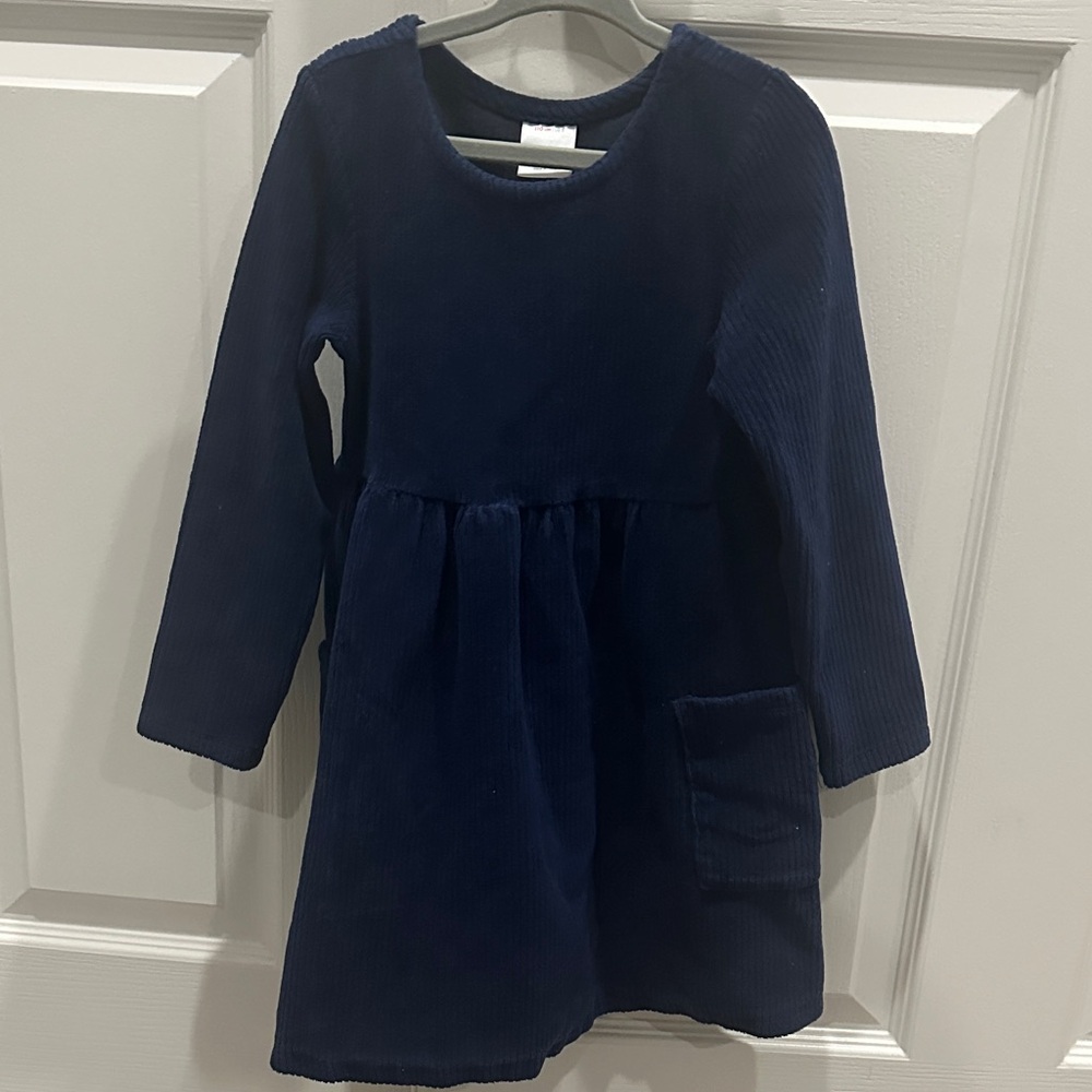 Hanna Andersson Blue Corduroy Kids Dress